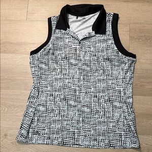 ADIDAS BLACK AND WHITE ACTIVEWEAR TOP SIZE LARGE NWOT